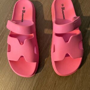No Boundaries Vibrant Pink Slide Sandals